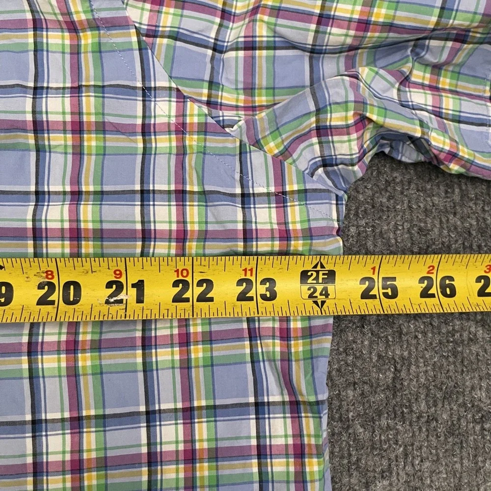 Ralph Lauren Button Up Shirt Mens Sz XL Classic Plaid Short Sleeve